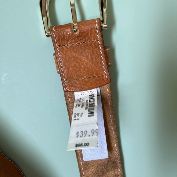 J. Crew Brown and Gold Leather Belt - Picture 3 of 5